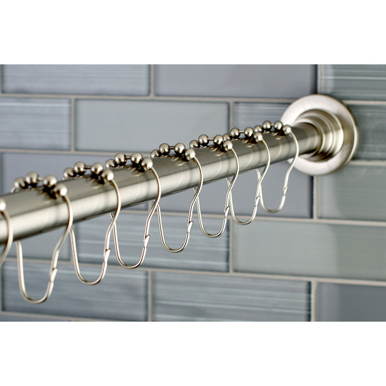 Kingston Brass Edenscape Adjustable Straight Fixed Shower Curtain Rod